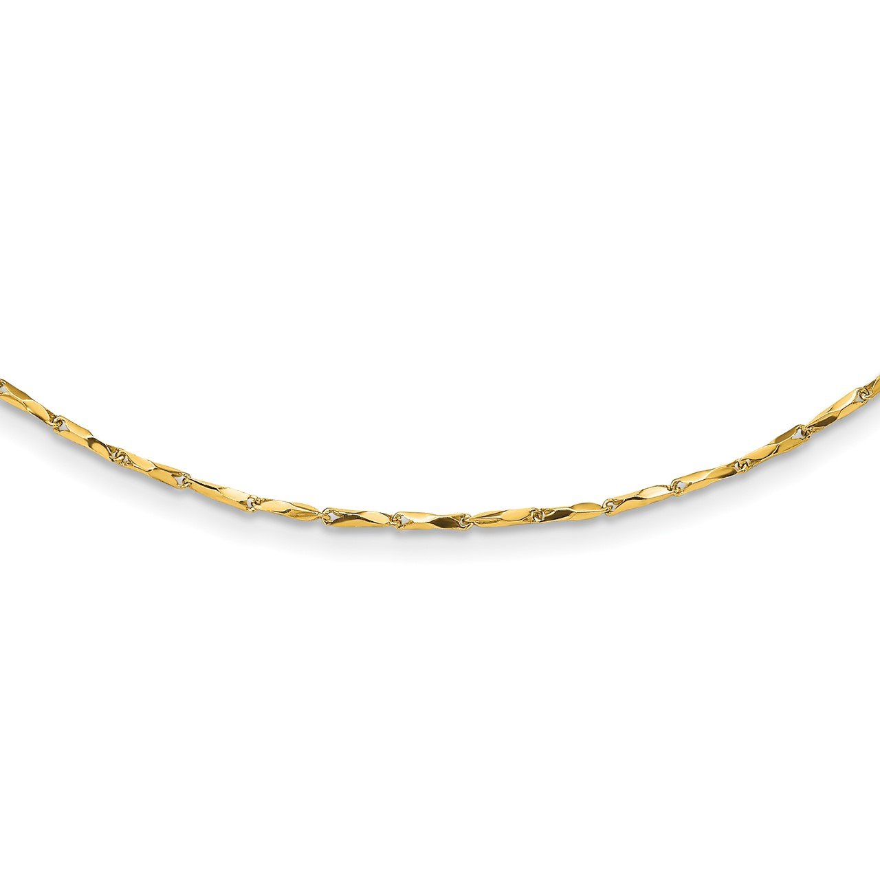 14K Polished Fancy Link 17in Necklace