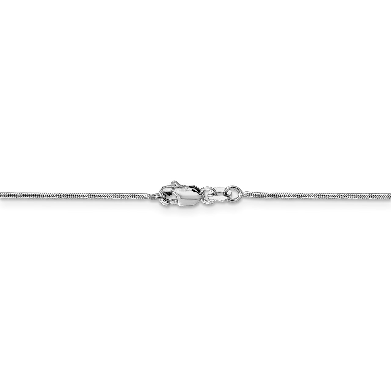 Leslie's 14K White Gold .9mm Round Snake Chain-3