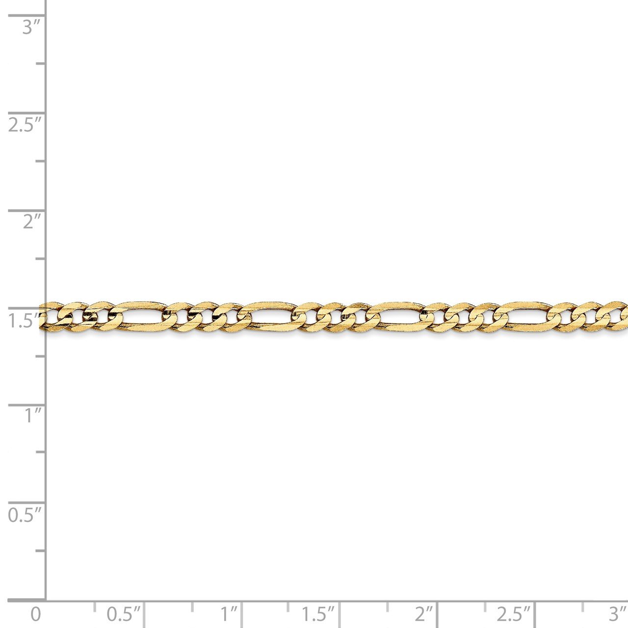 14k 4mm Concave Open Figaro Chain-4