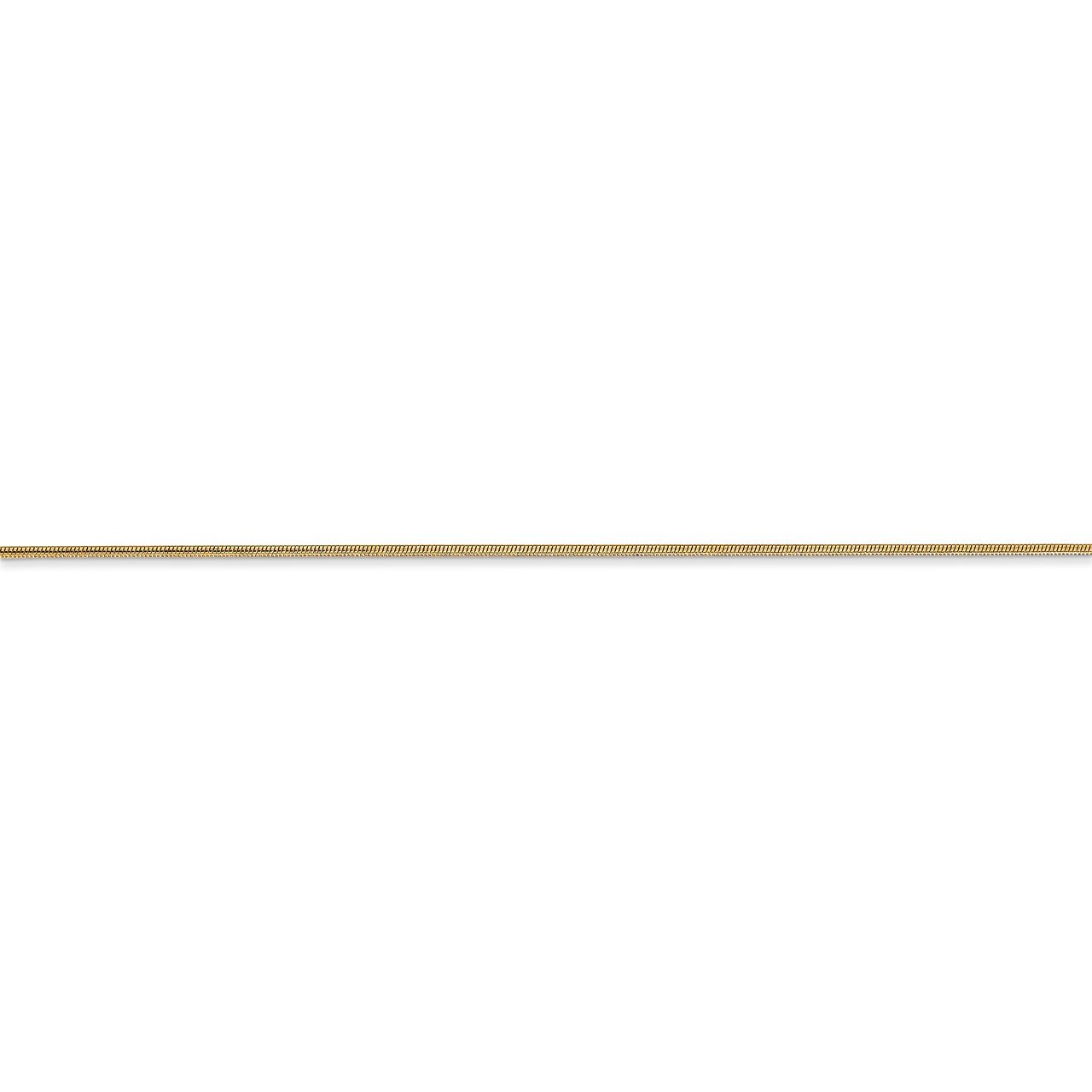 14k .8mm Round Snake Chain-2