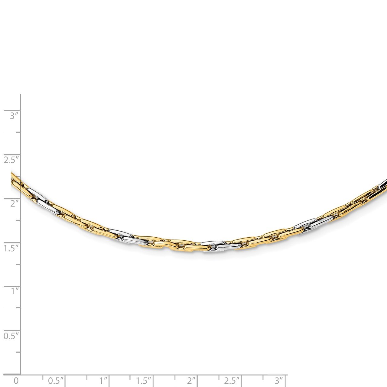 14K Two-Tone Polished Fancy Link Necklace-2