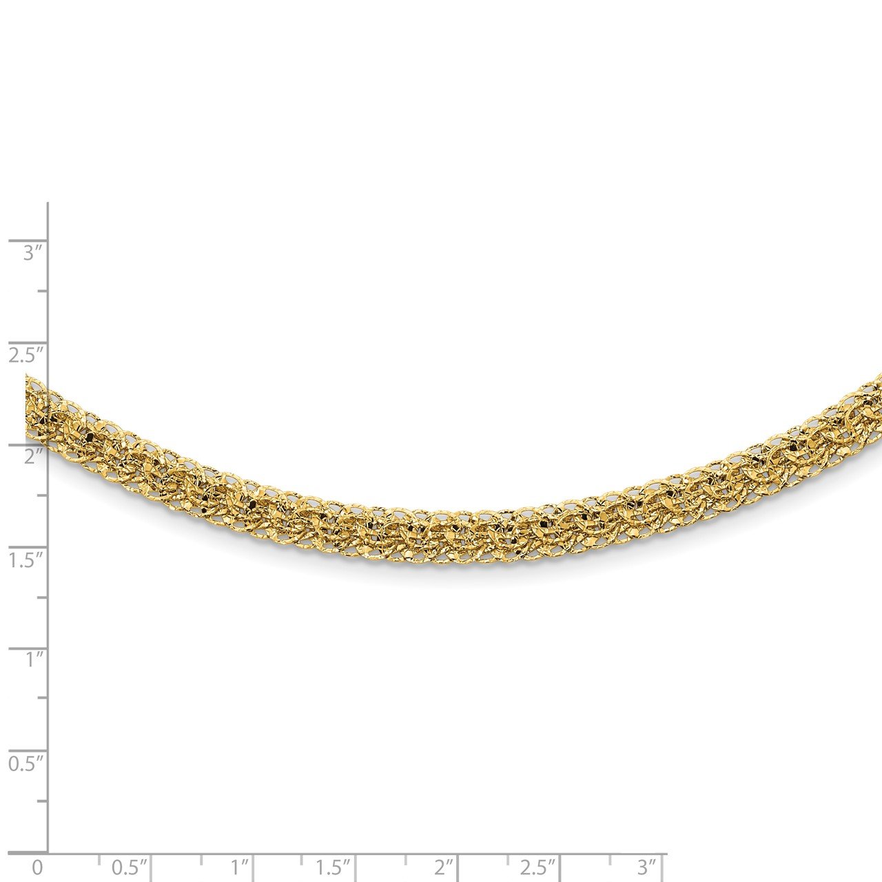 14K Polished D/C Fancy Link Necklace-2