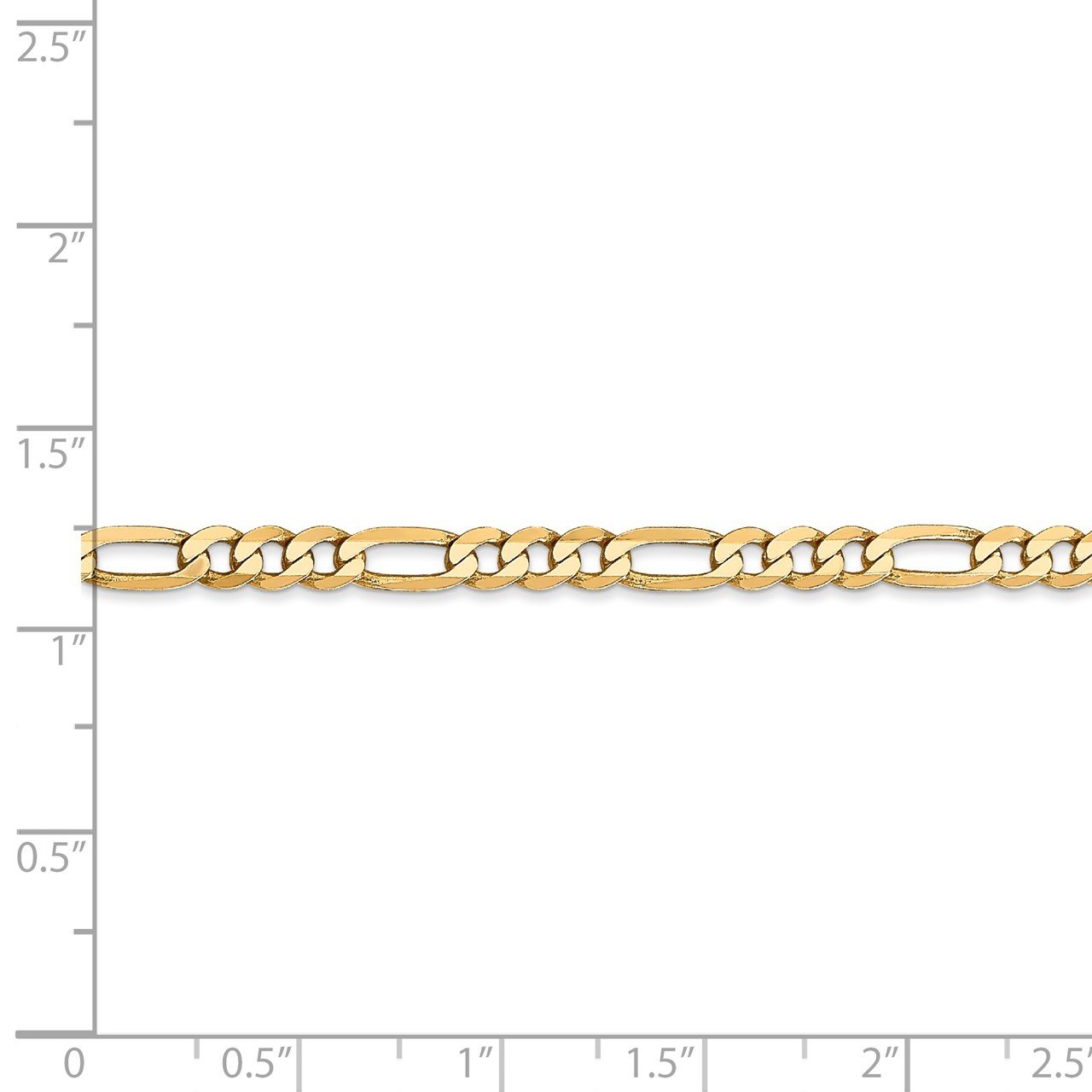 14k 4mm Flat Figaro Chain-4