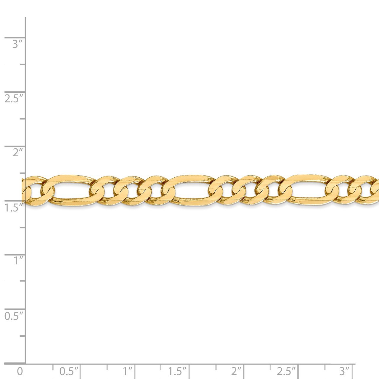 14k 6.75mm Concave Open Figaro Chain-4