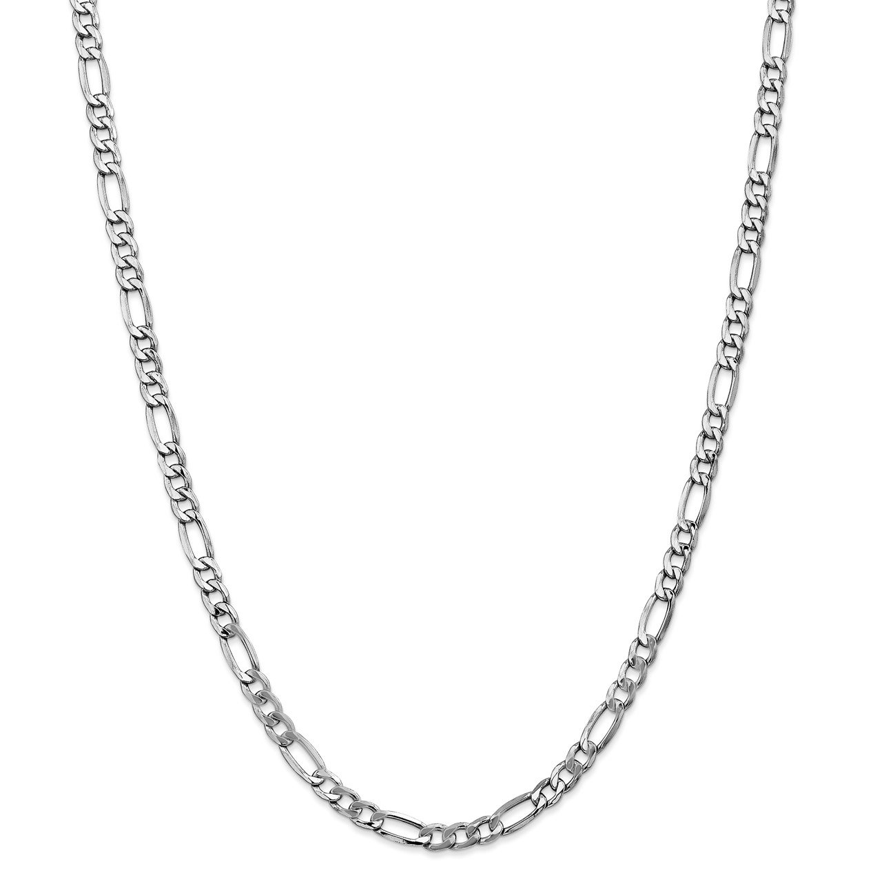 14k WG 5.75mm Semi-Solid Figaro Chain