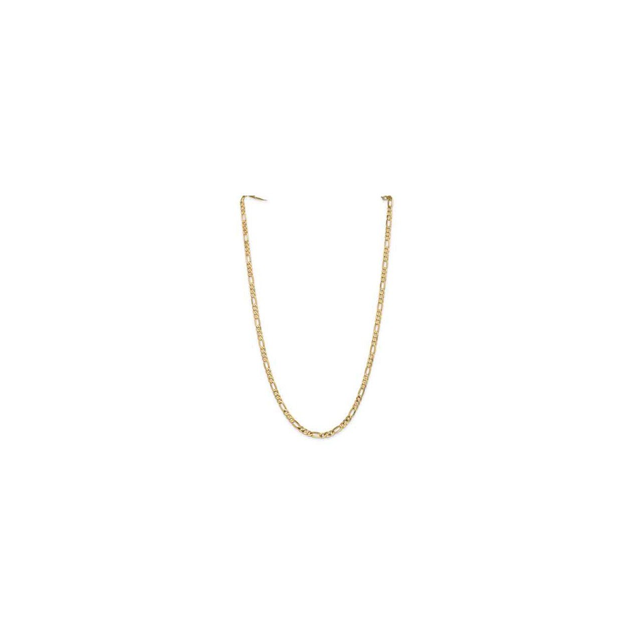 14k 4.75mm Flat Figaro Chain