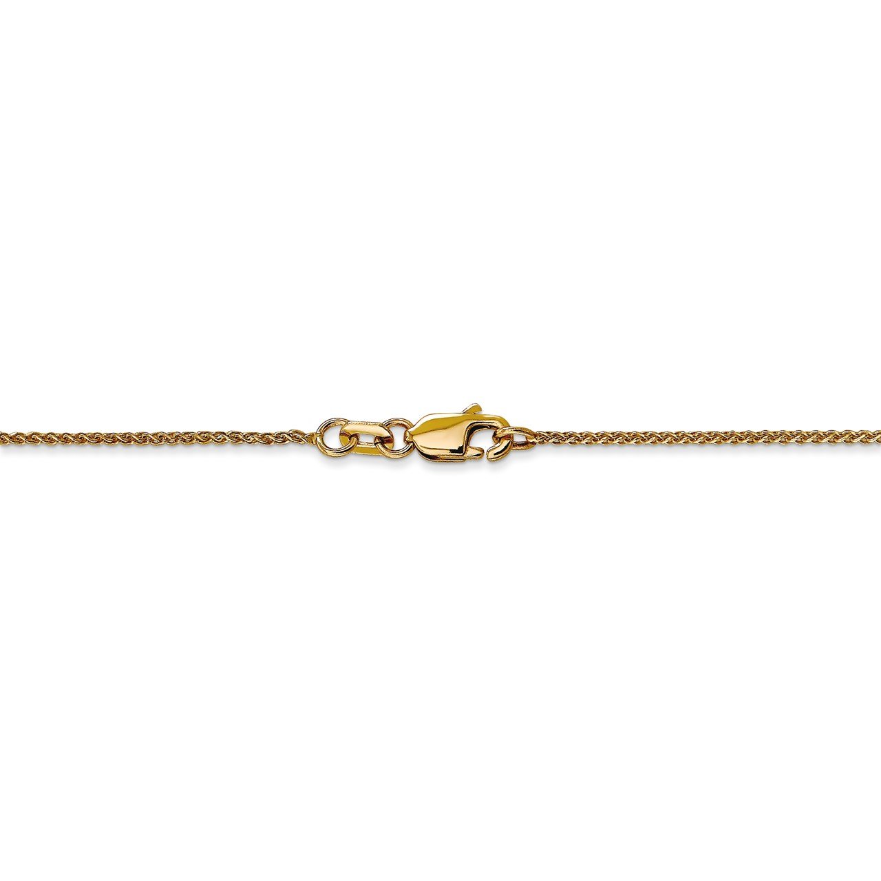 14k 1mm D/C Spiga with Lobster Clasp Chain-3