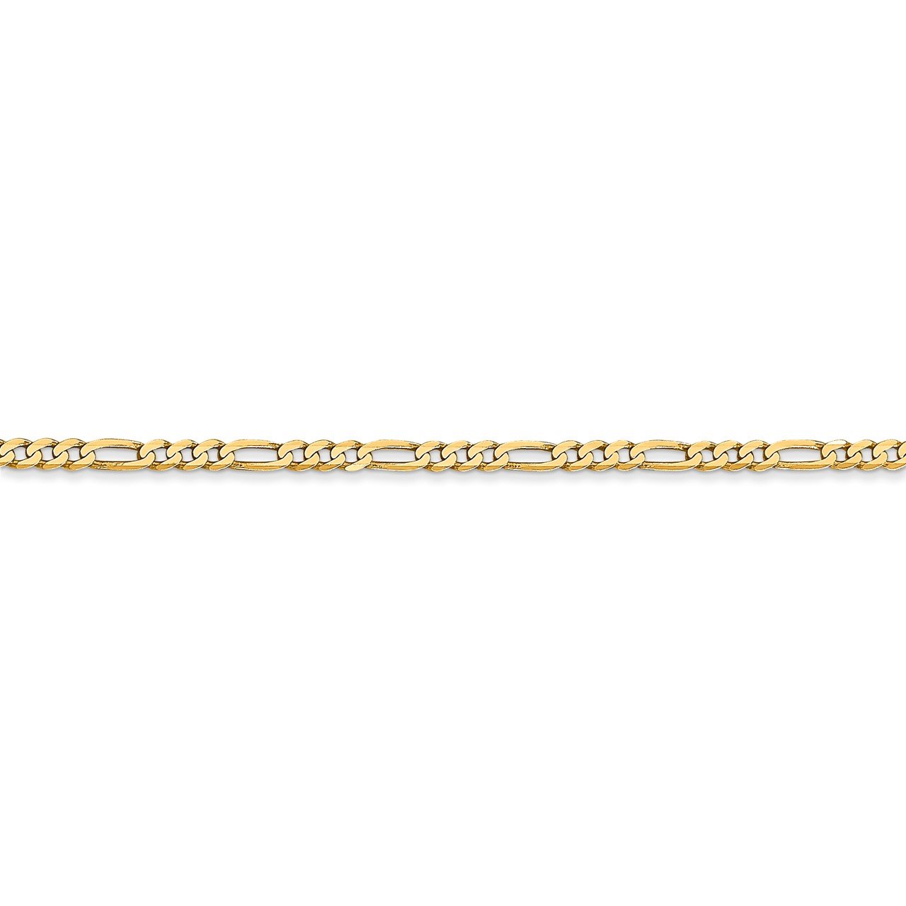 14k 2.25mm Flat Figaro Chain-2