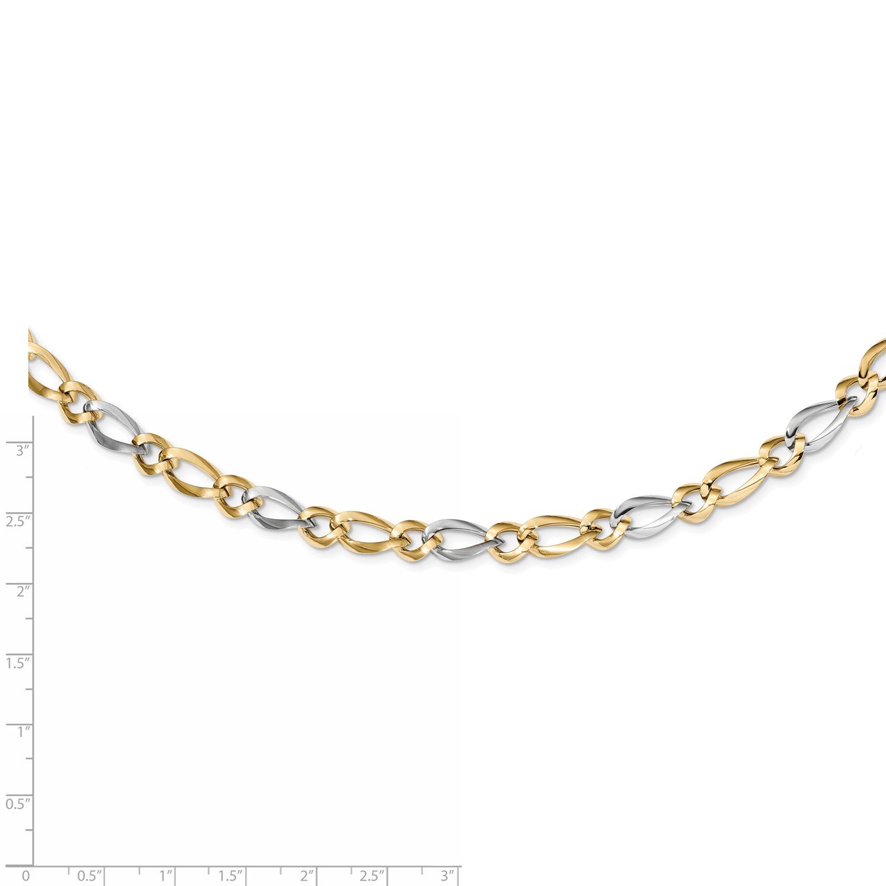 14k Two-Tone Polished Necklace-2