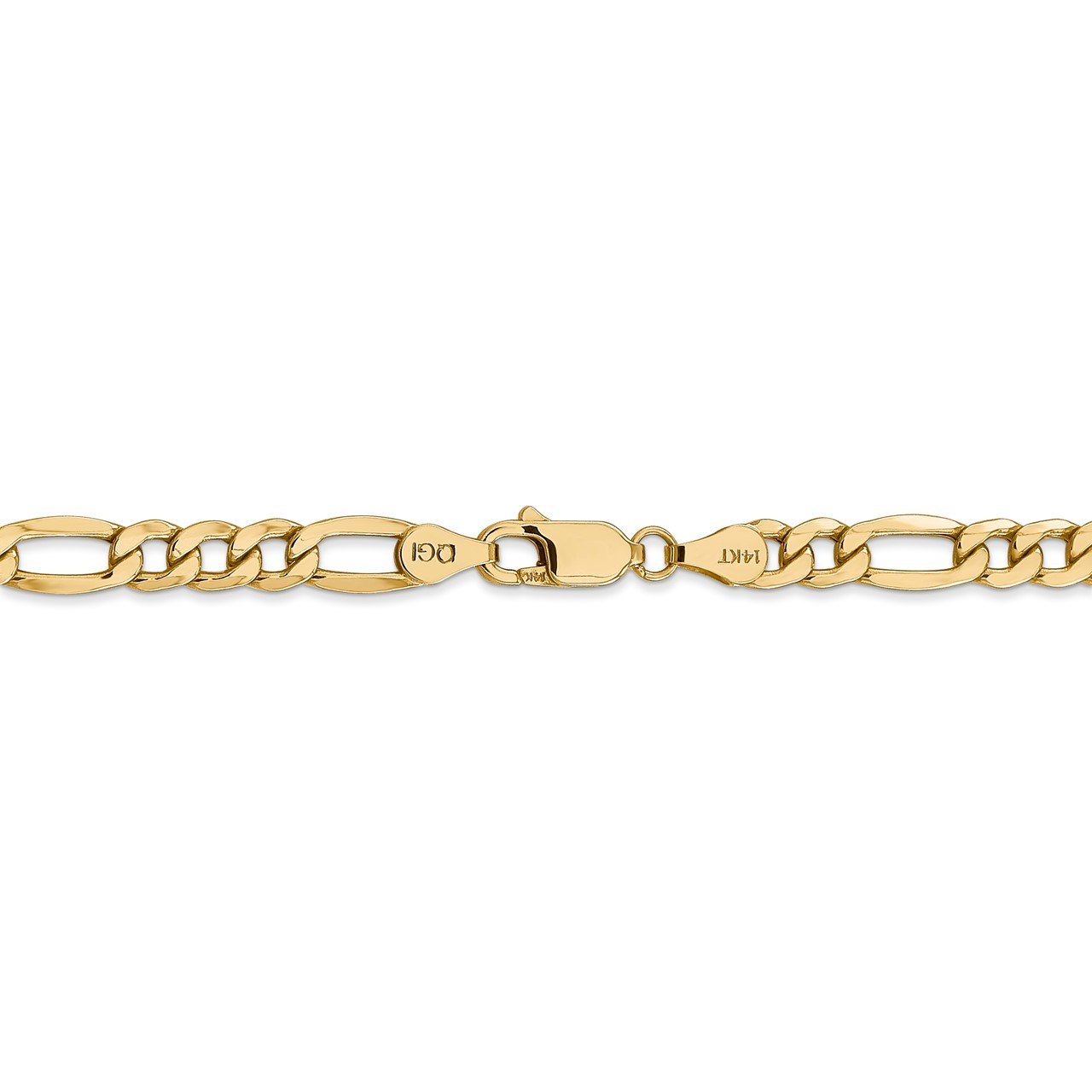 14k 5.75mm Semi-Solid Figaro Chain-3