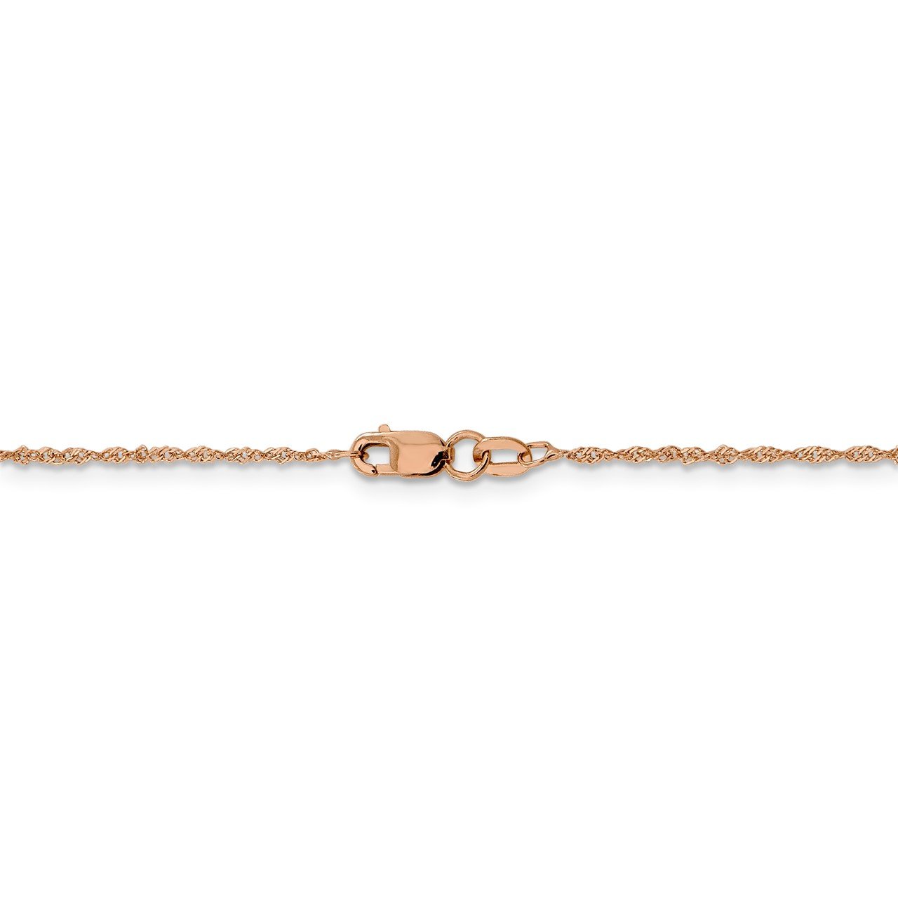 Leslie's 14K Rose Gold 1mm Singapore with Lobster Clasp Chain-3