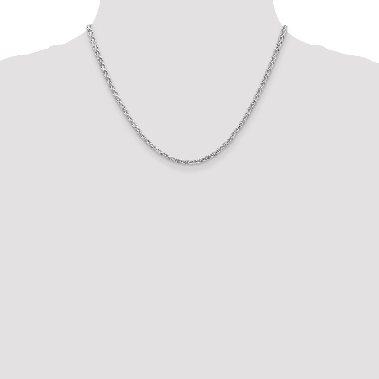 14k WG 3mm Parisian Wheat Chain-1