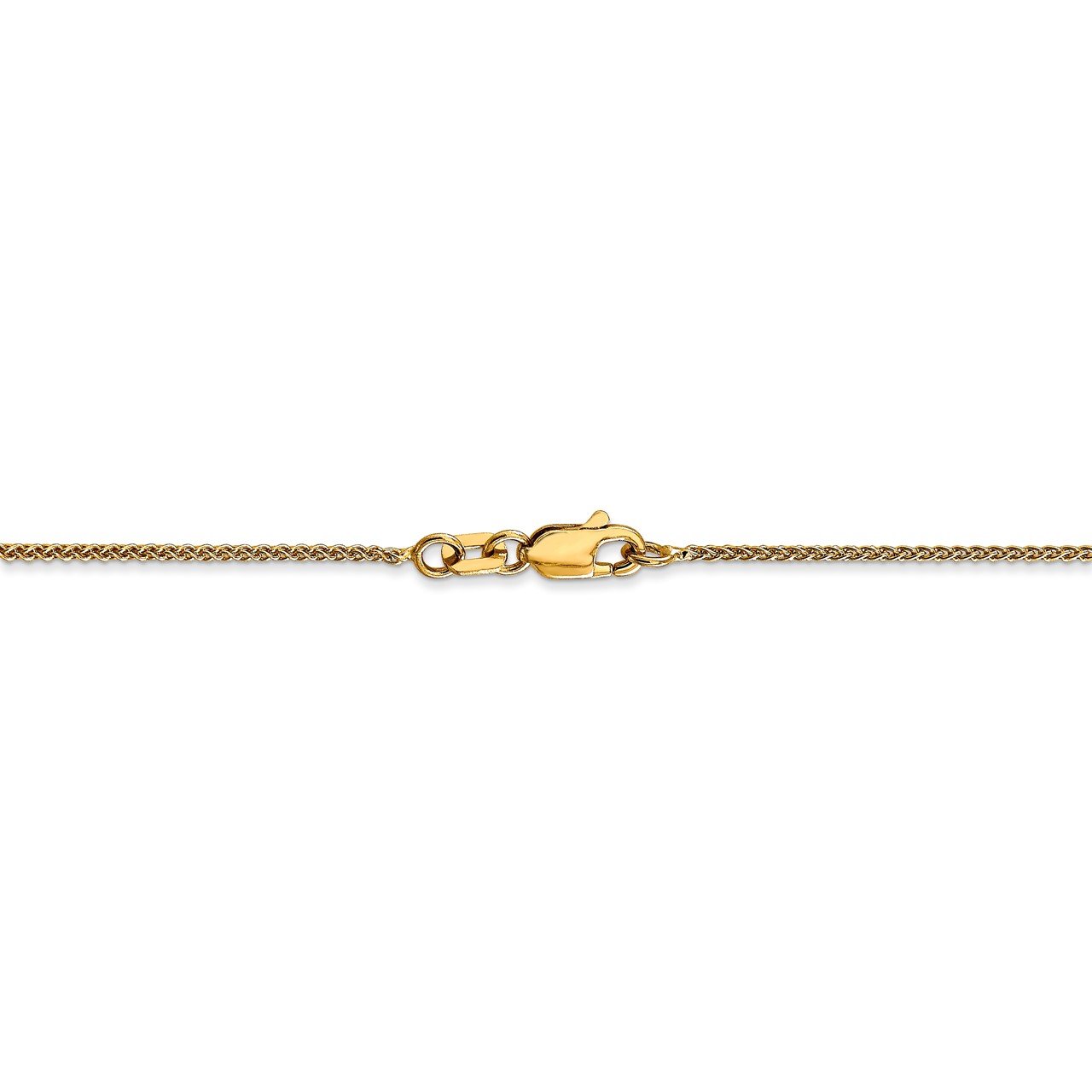 14k 1mm Spiga with Lobster Clasp Chain-3