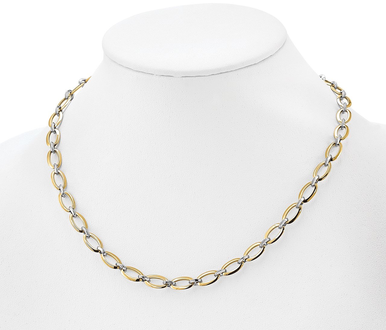 Leslie's 14K Two-tone Polished with .25in ext. Necklace-1