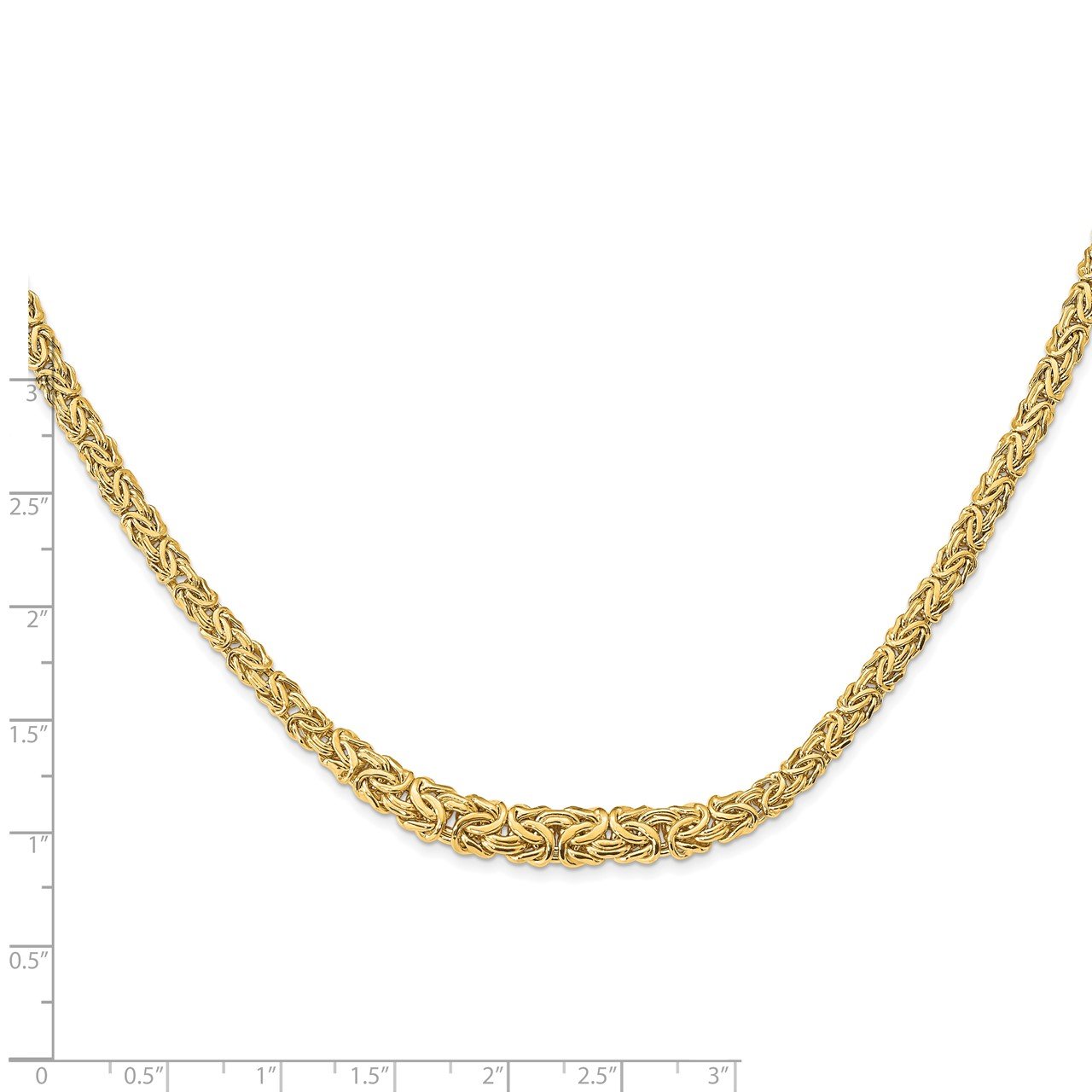 14K Polished Fancy Link Necklace-2