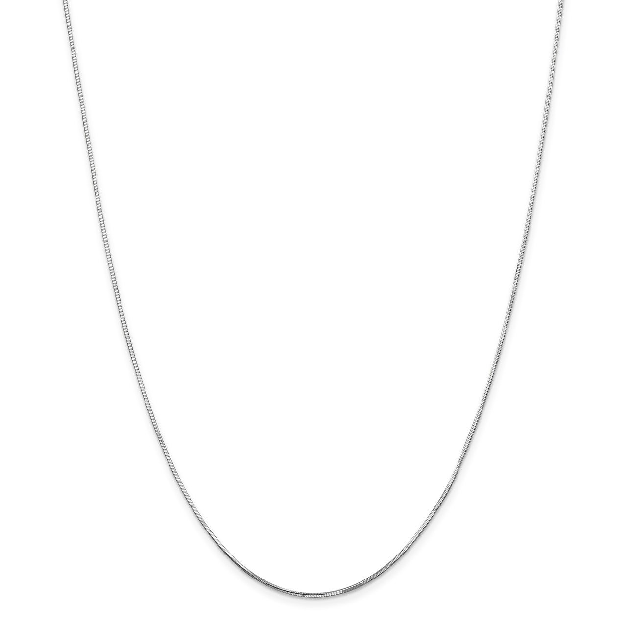 14k WG 1.2mm Octagonal Snake Chain