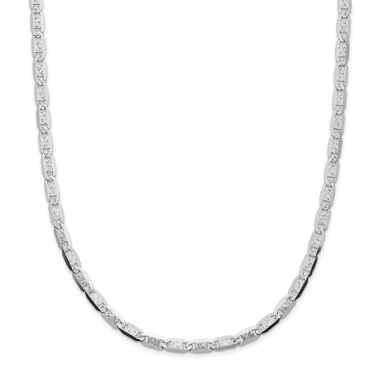 14k White Gold Polished 2.05mm Valentino 17in Chain-1