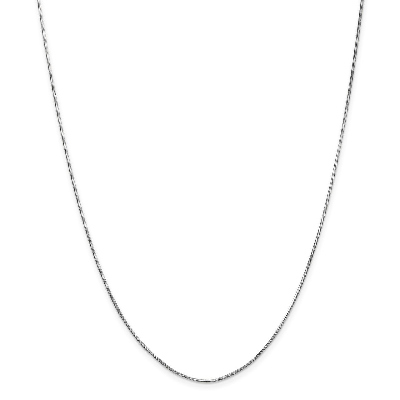 14k WG 1.0mm Octagonal Snake Chain