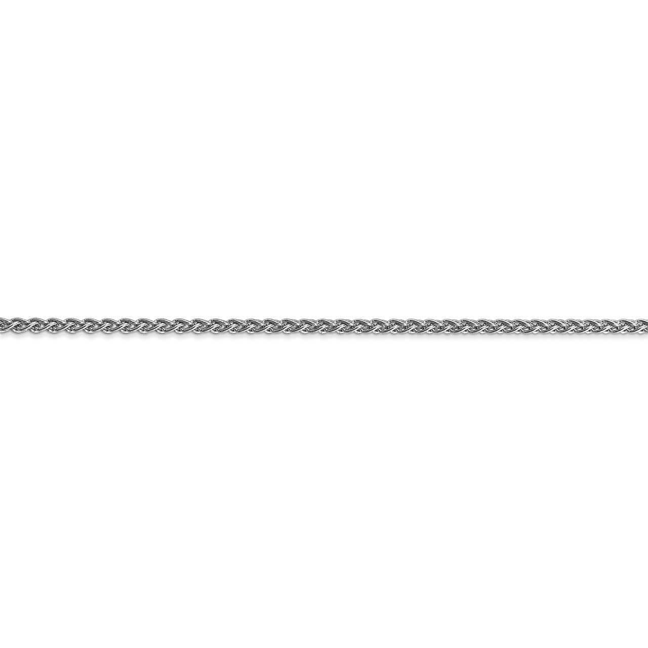 Leslie's 14K White Gold 2.1mm Spiga (Wheat) Chain-2