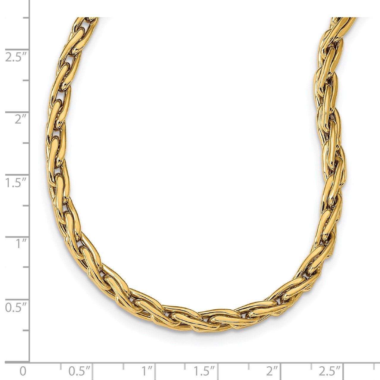 Leslie's 14K Polished Fancy Link Necklace-3