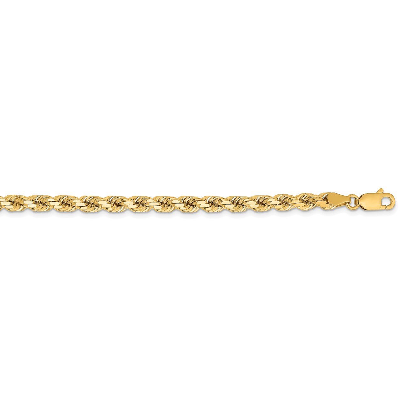 14K 4.25mm D/C Rope with Lobster Clasp Chain