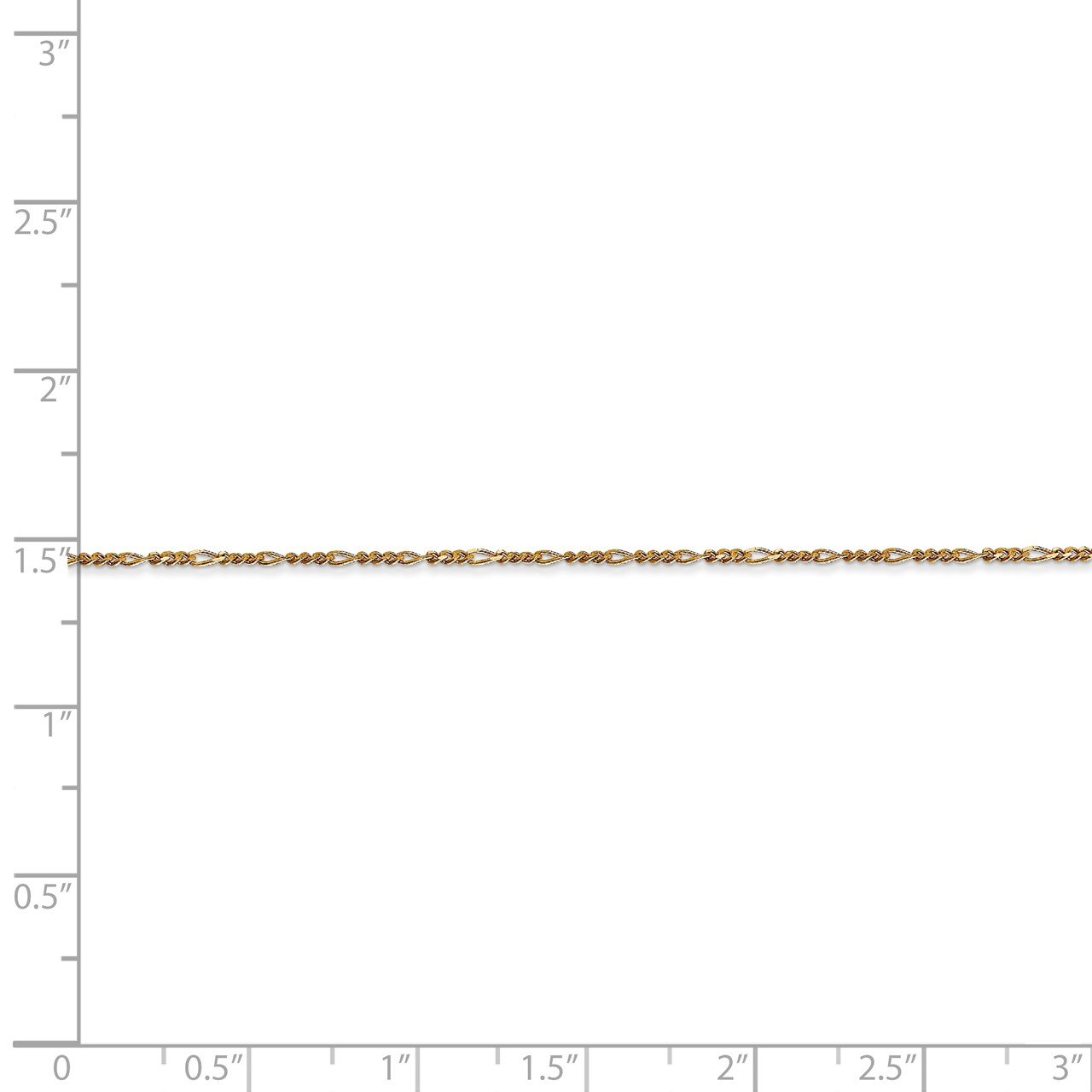 14k 1.25mm Flat Figaro Pendant Chain-4