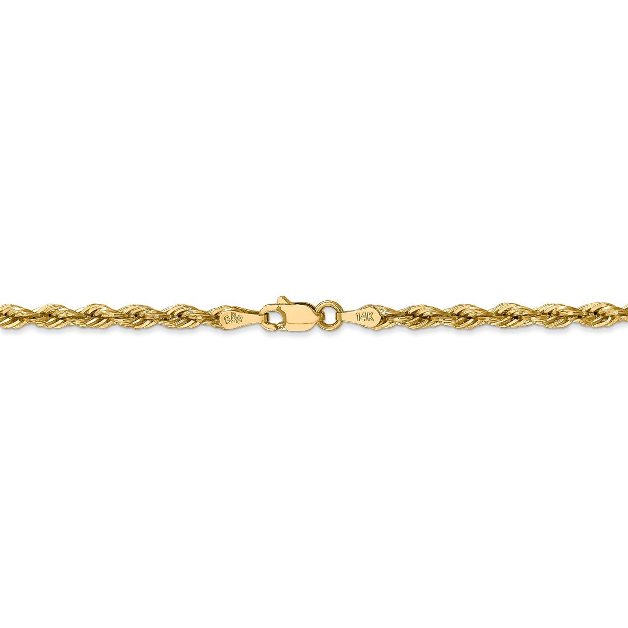 14ky 3.0mm Semi-Solid Rope Chain-3
