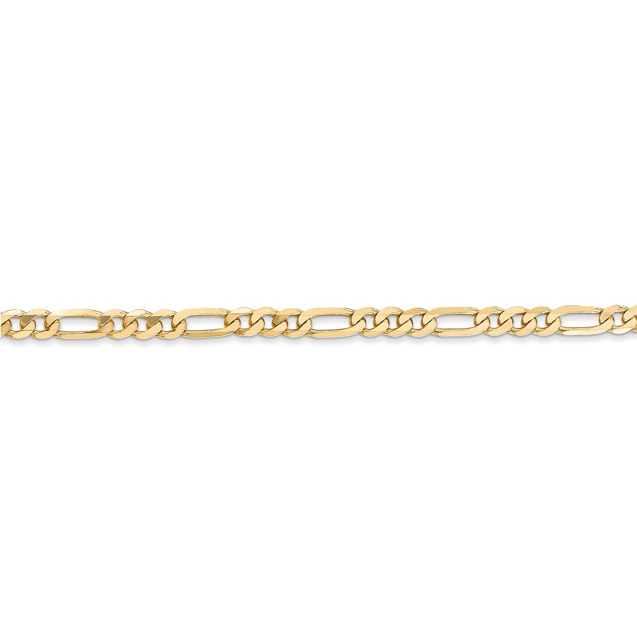 14k 3mm Flat Figaro Chain-2