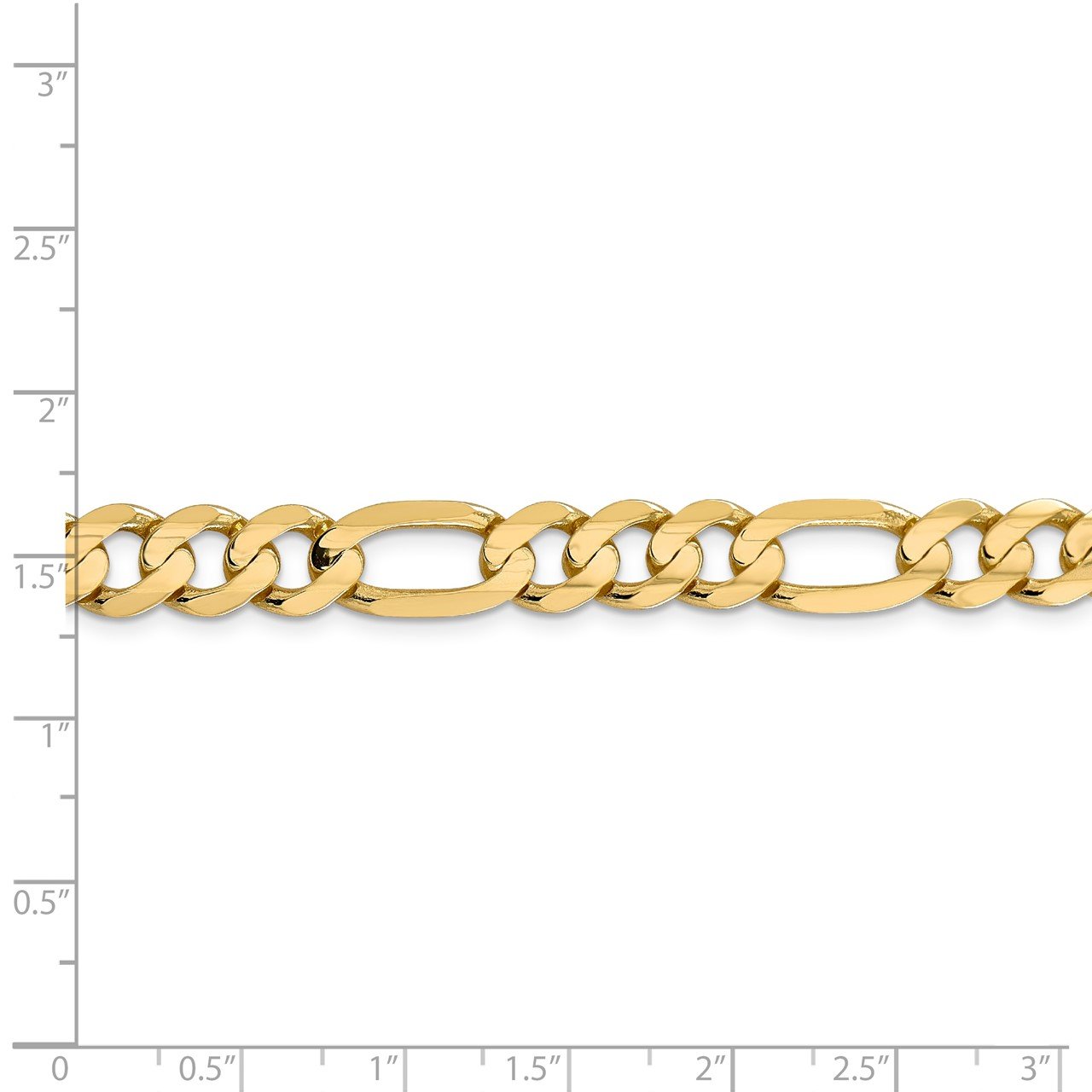 14k 8.75mm Concave Open Figaro Chain-4