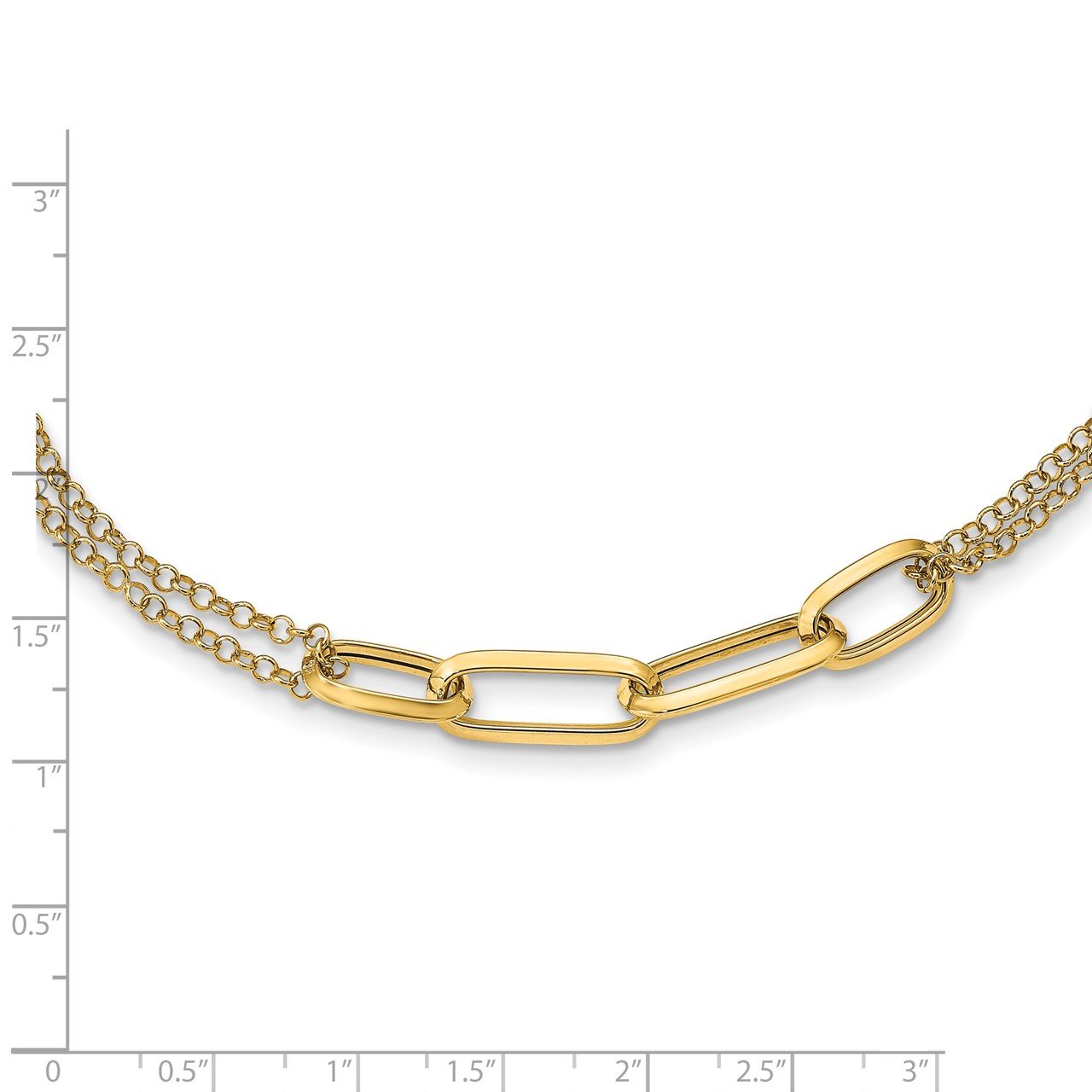 14k Polished Multi Link 17.75in Necklace-2