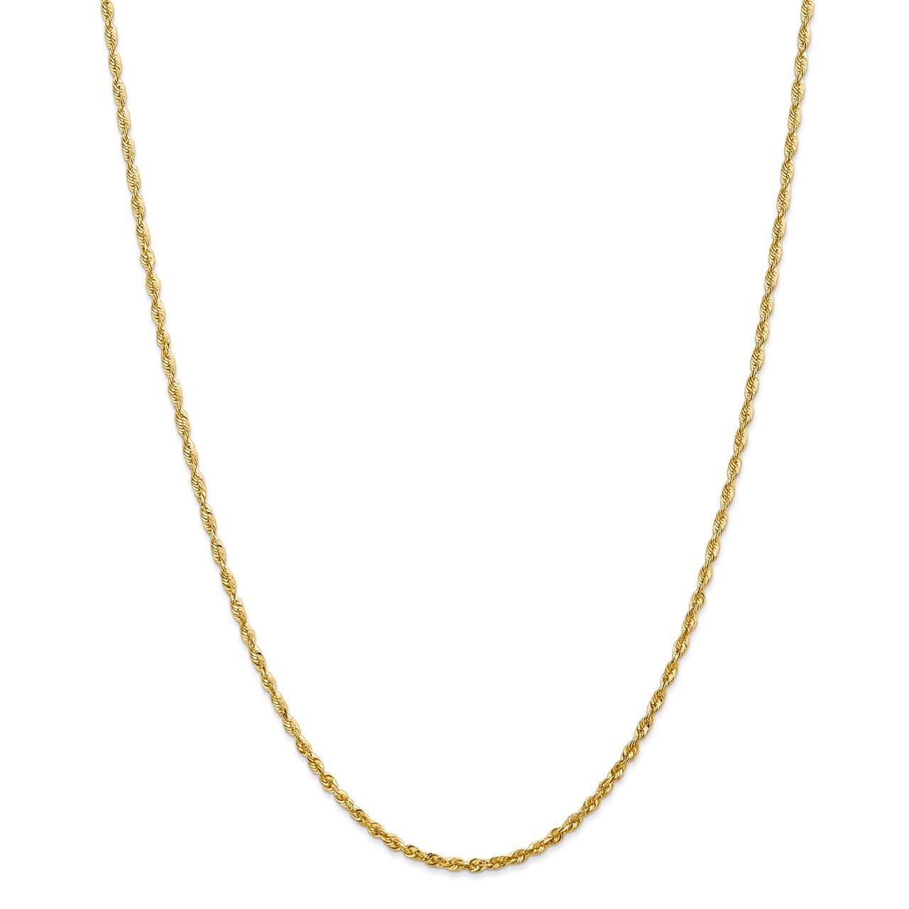 14k 2.25mm Extra-Light D/C Rope Chain