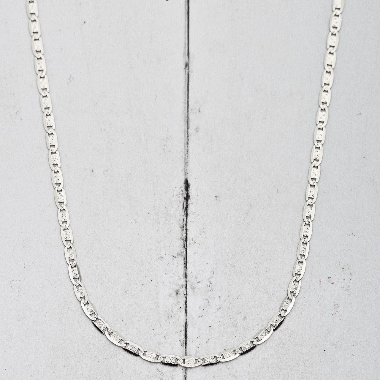 14k White Gold Polished 2.05mm Valentino 17in Chain