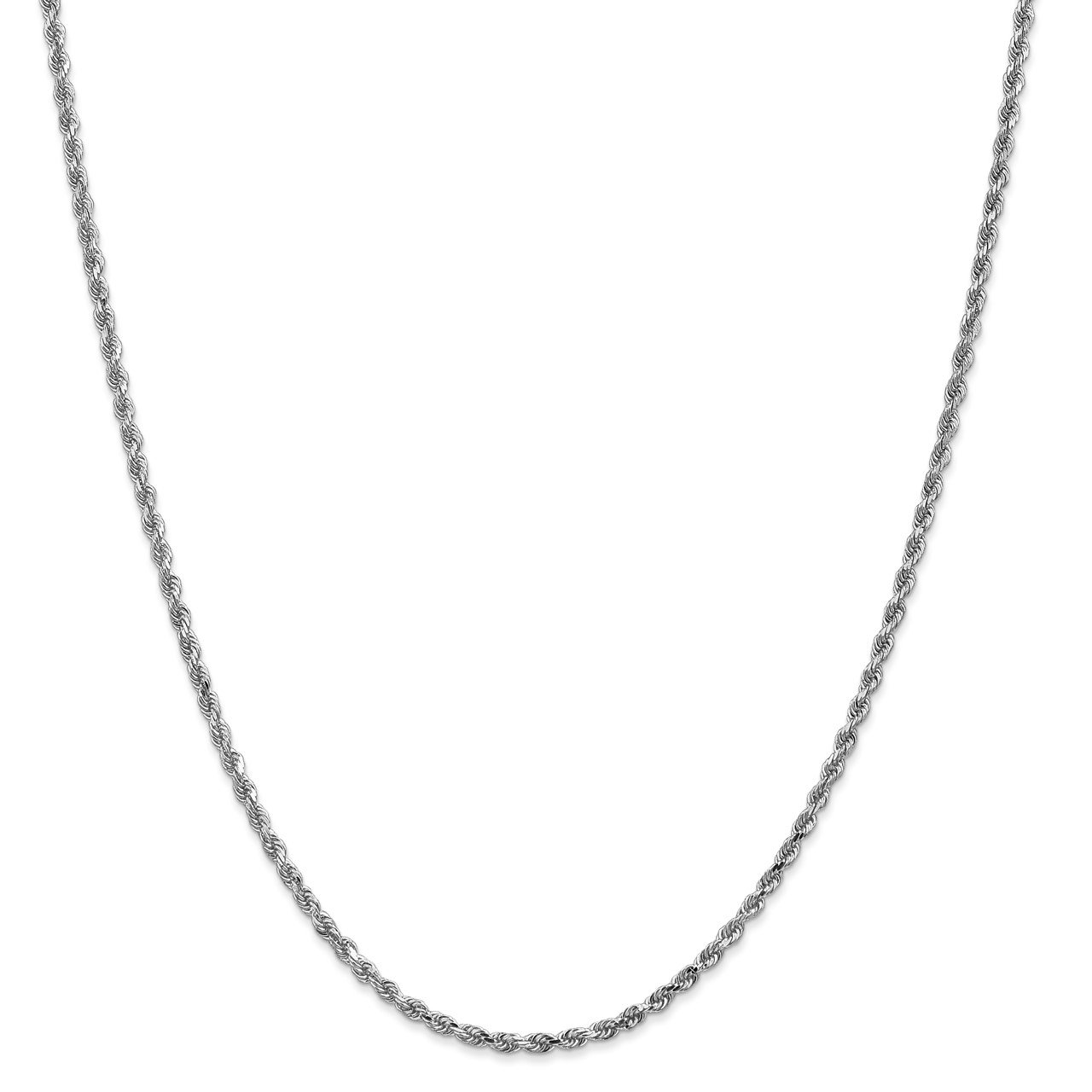 Leslie's 14K White Gold 2.5mm Diamond-Cut Rope Chain