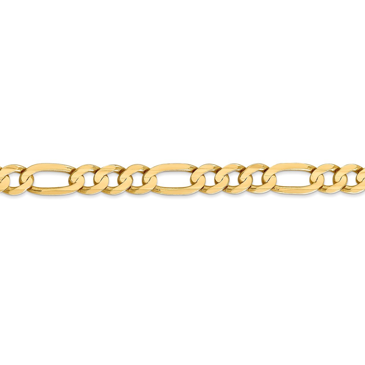 14k 6.75mm Concave Open Figaro Chain-2
