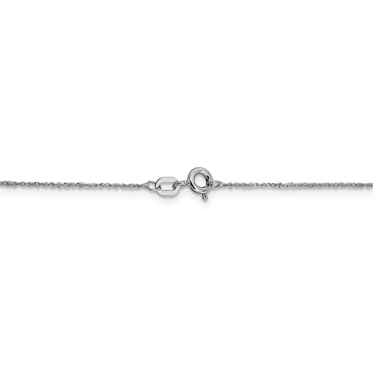Leslie's 14K White Gold .8mm Sparkle Singapore Chain-3