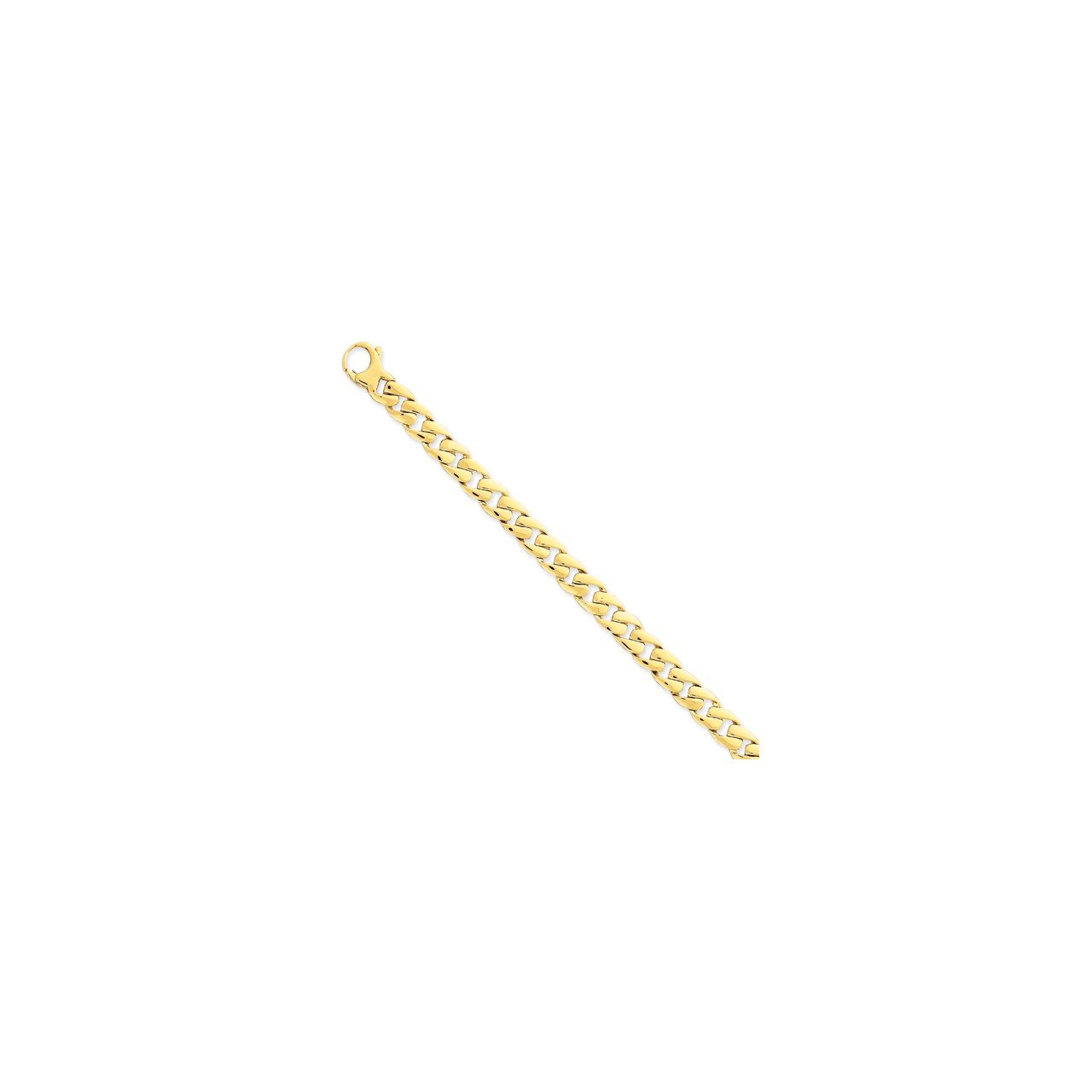 14k 8.25mm Solid Hand-Polished Oval Curb Link Chain