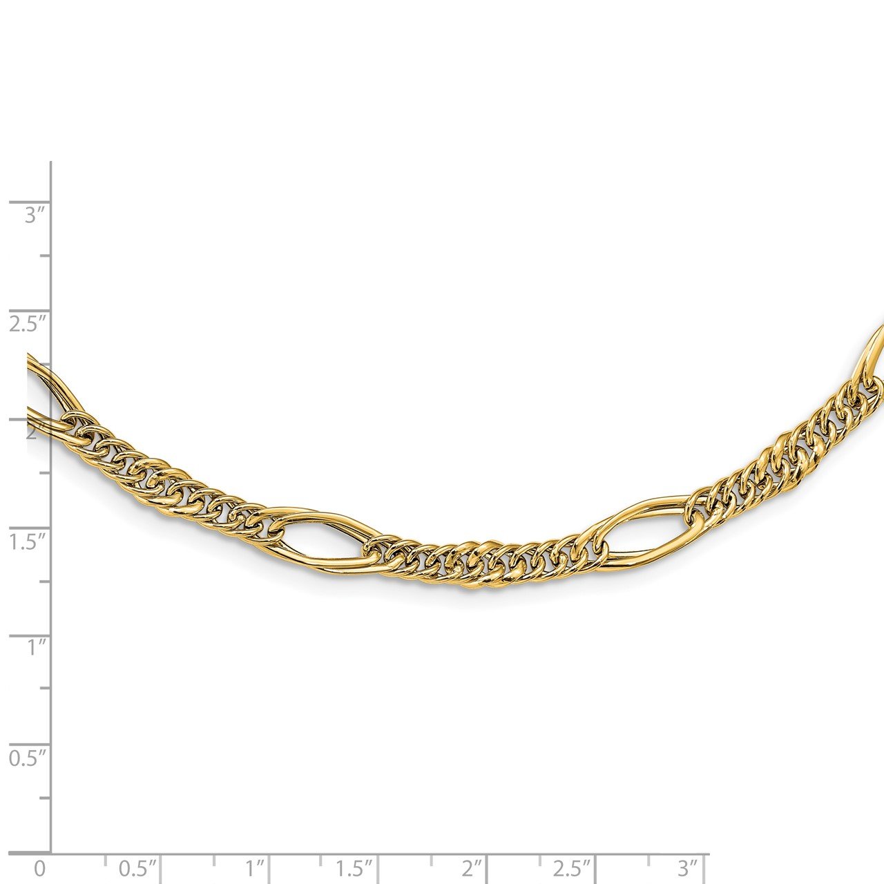 Leslie's 14k Polished Fancy Link Necklace-3