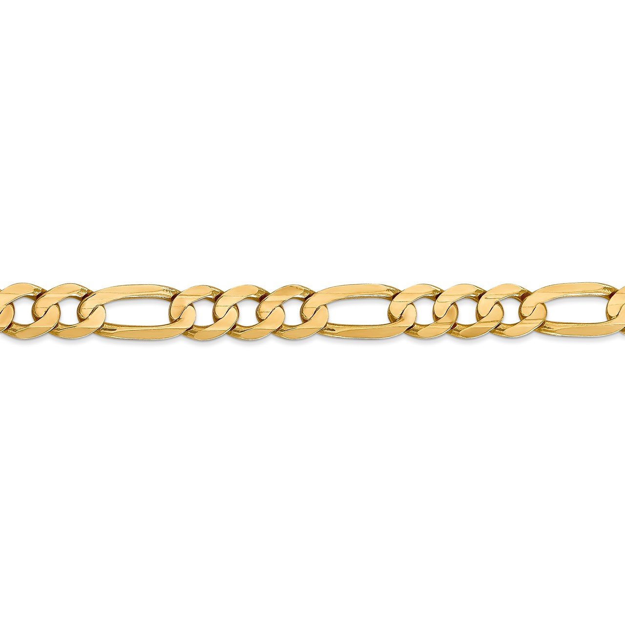 14k 7.5mm Concave Open Figaro Chain-2