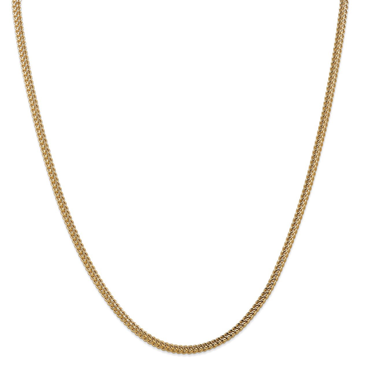 14k 3mm Semi-Solid Franco Chain