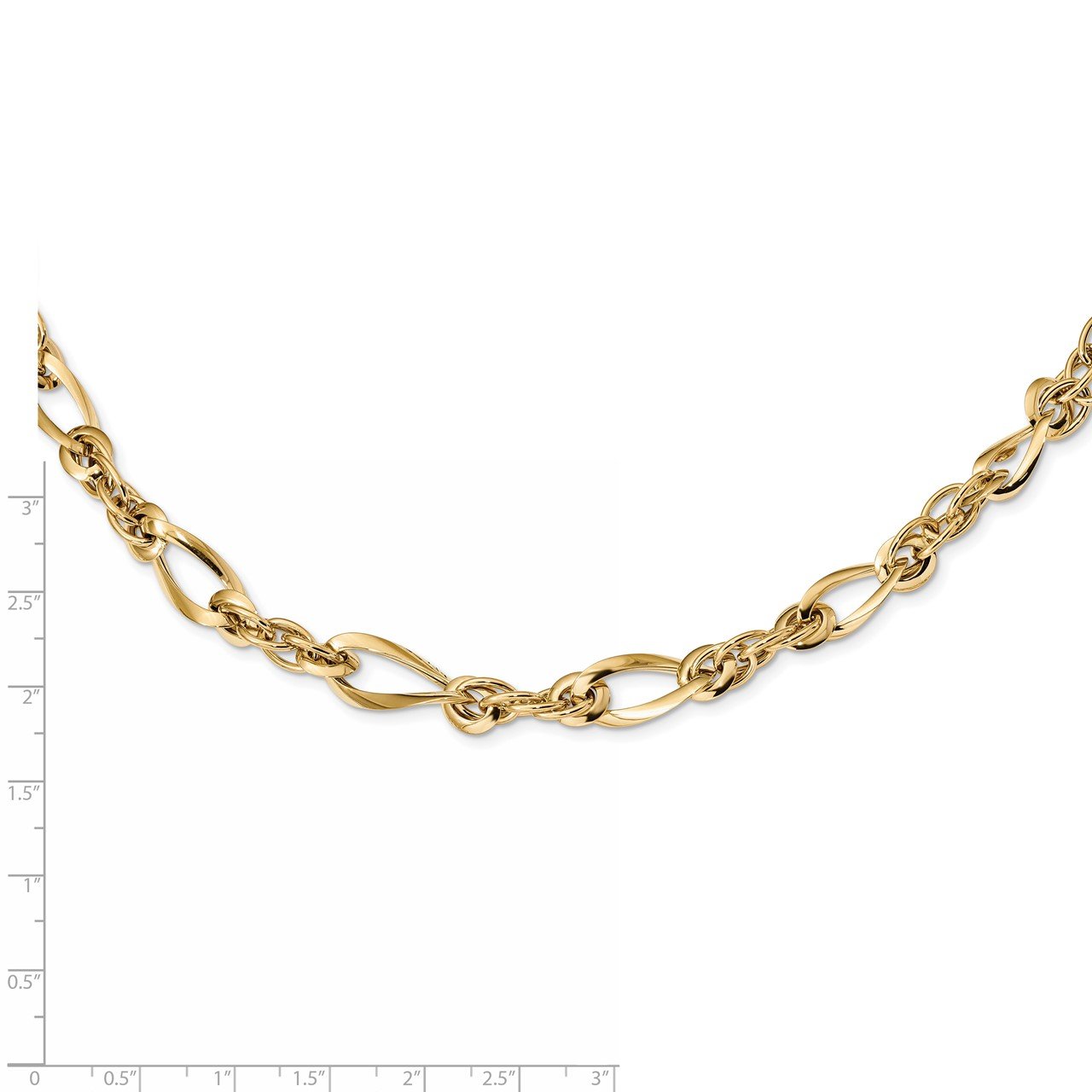 14k Polished Fancy Link 18in Necklace-2