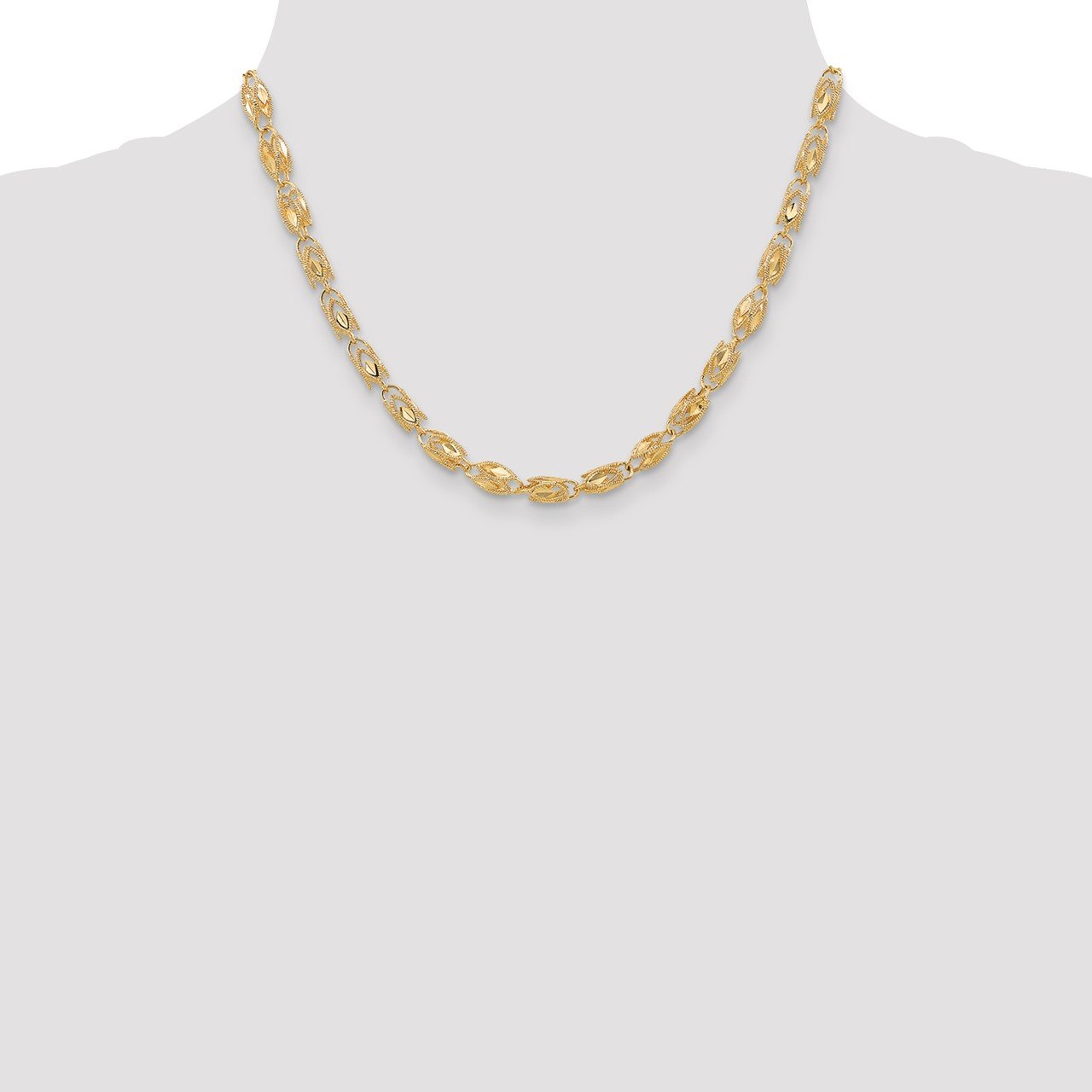 14k 4mm Marquise Rope Chain-1