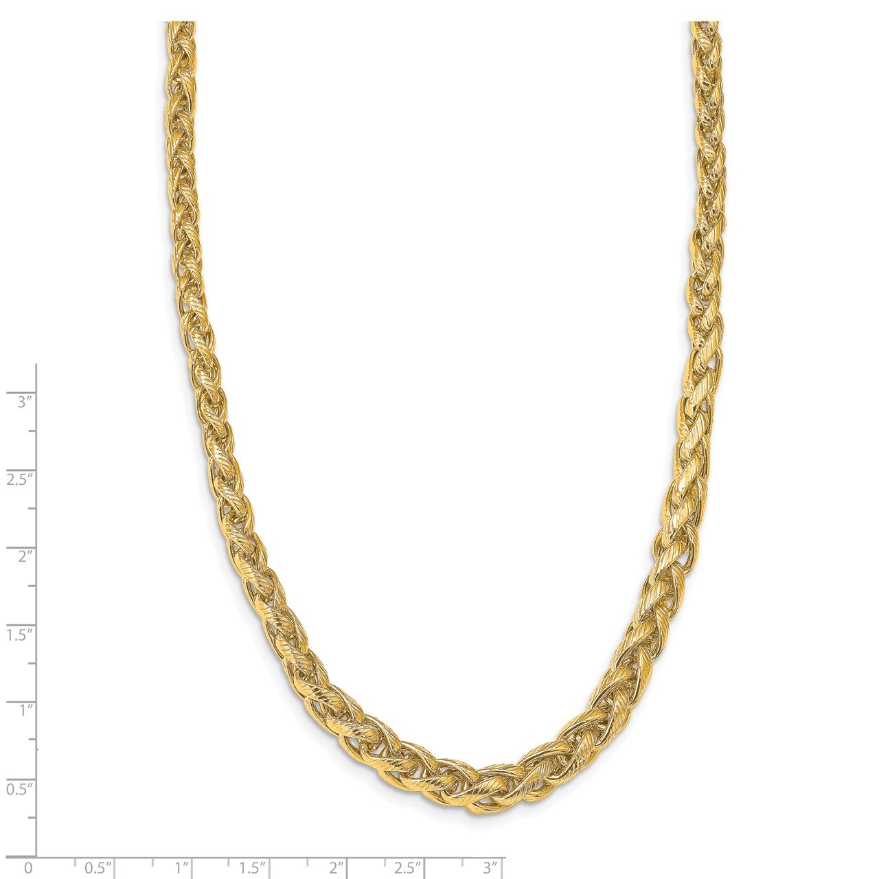 Leslie's 14k Polished and Textured with .5in ext Necklace-2