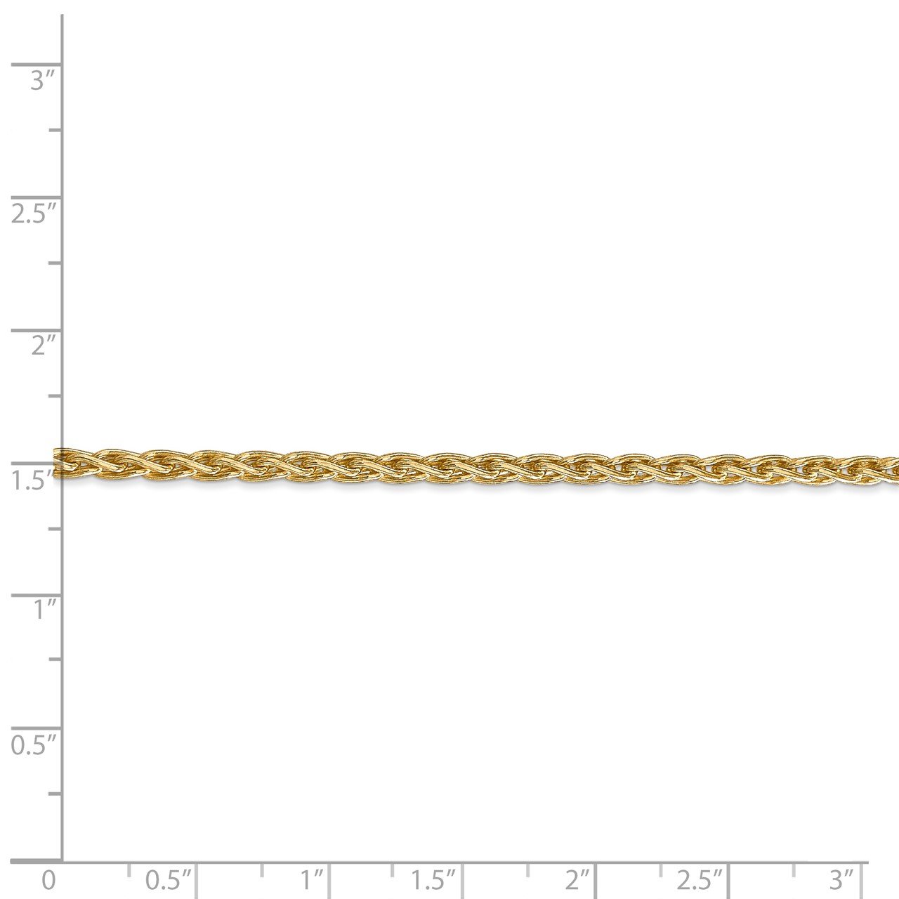 14k 3mm Parisian Wheat Chain-4