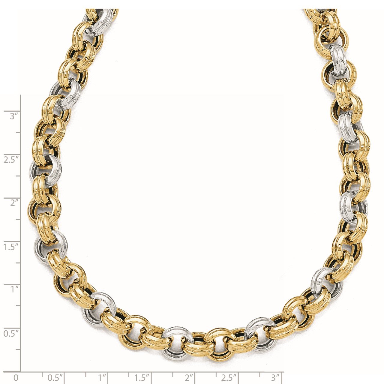 Leslie's 14K Two-tone Polished Fancy Necklace-2