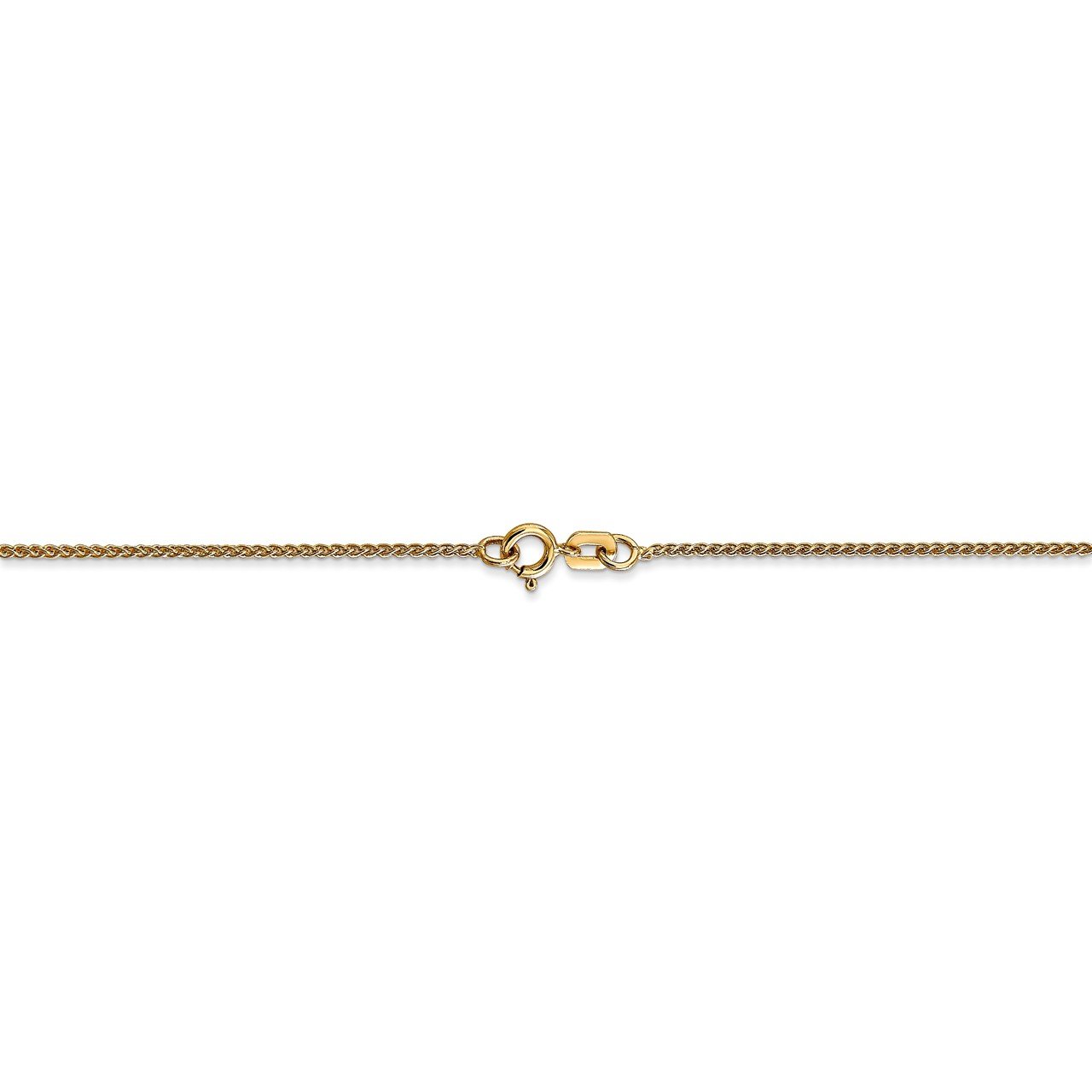 14k 1mm Spiga with Spring Ring Clasp Chain-3