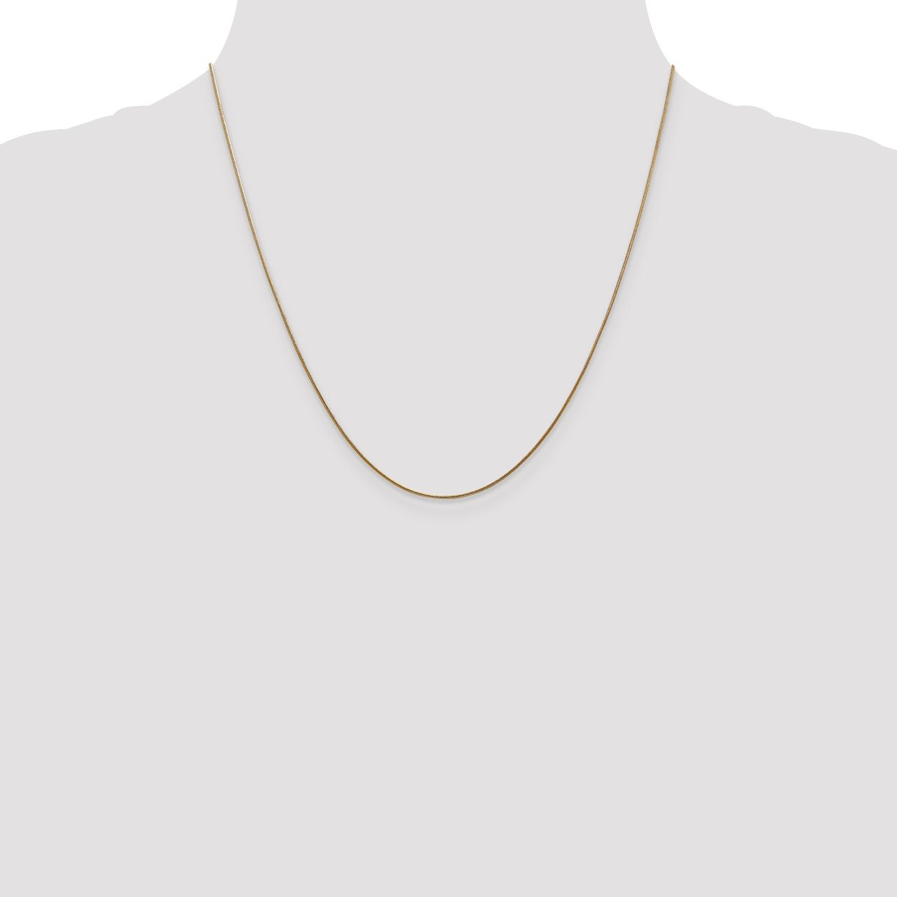 14k .8mm Round Snake Chain-1