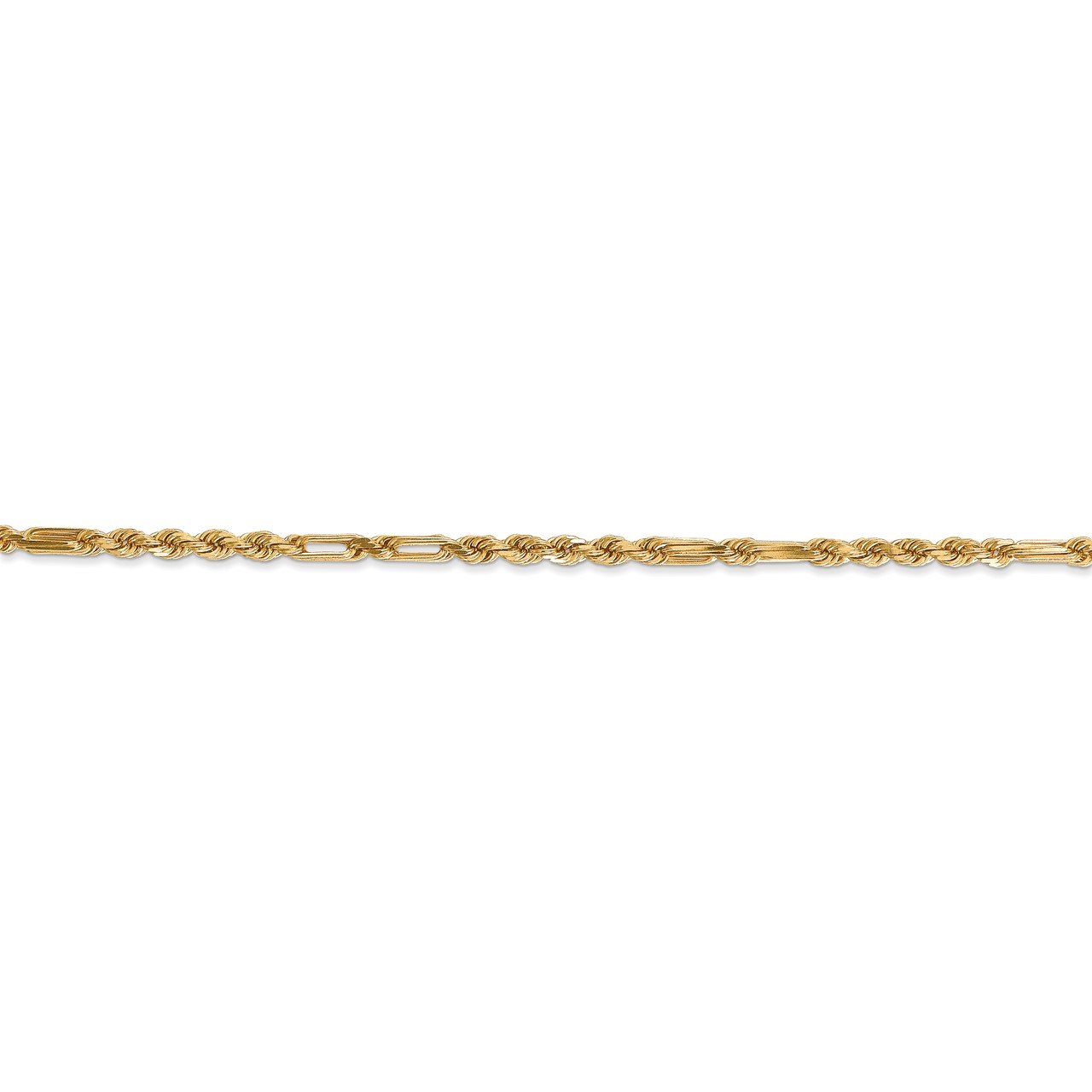 14k 2.5mm D/C Milano Rope Chain-2