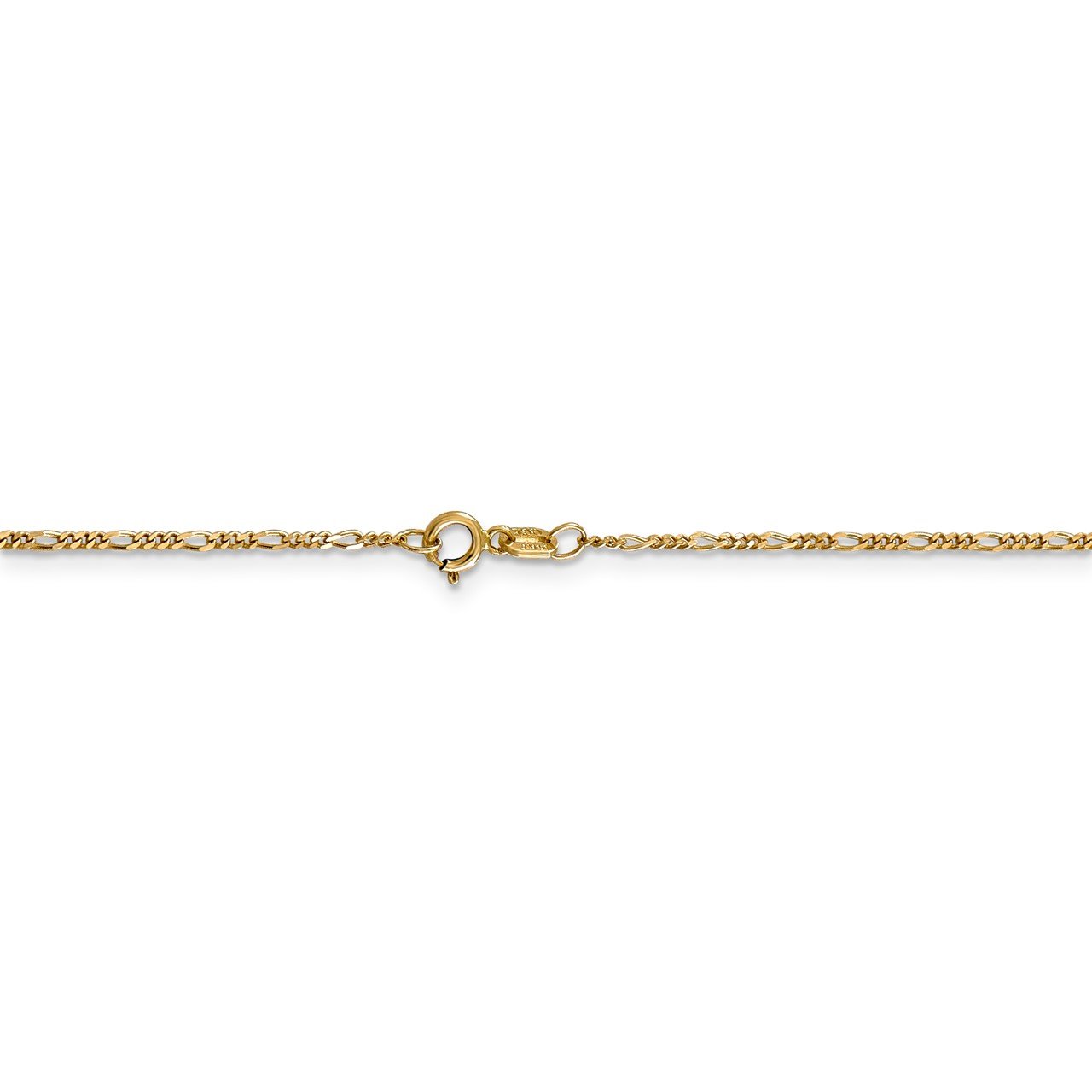 14k 1.25mm Flat Figaro Pendant Chain-3