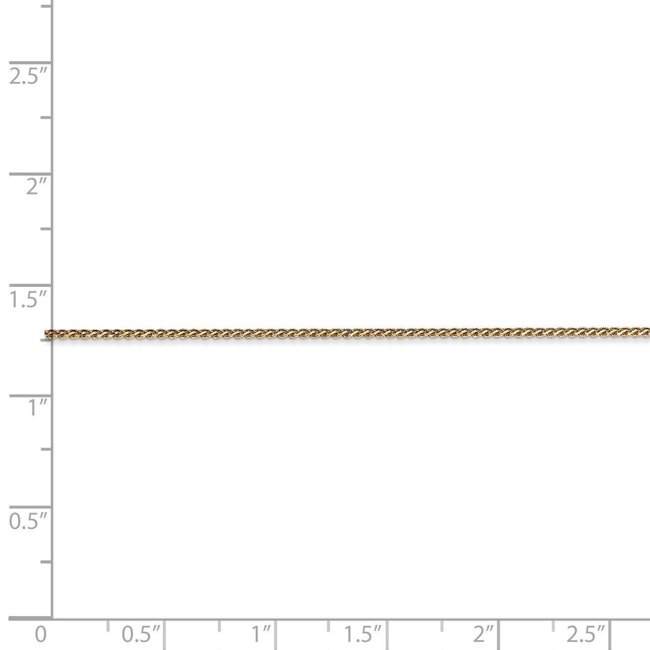 14k 1mm D/C Spiga with Lobster Clasp Chain-4