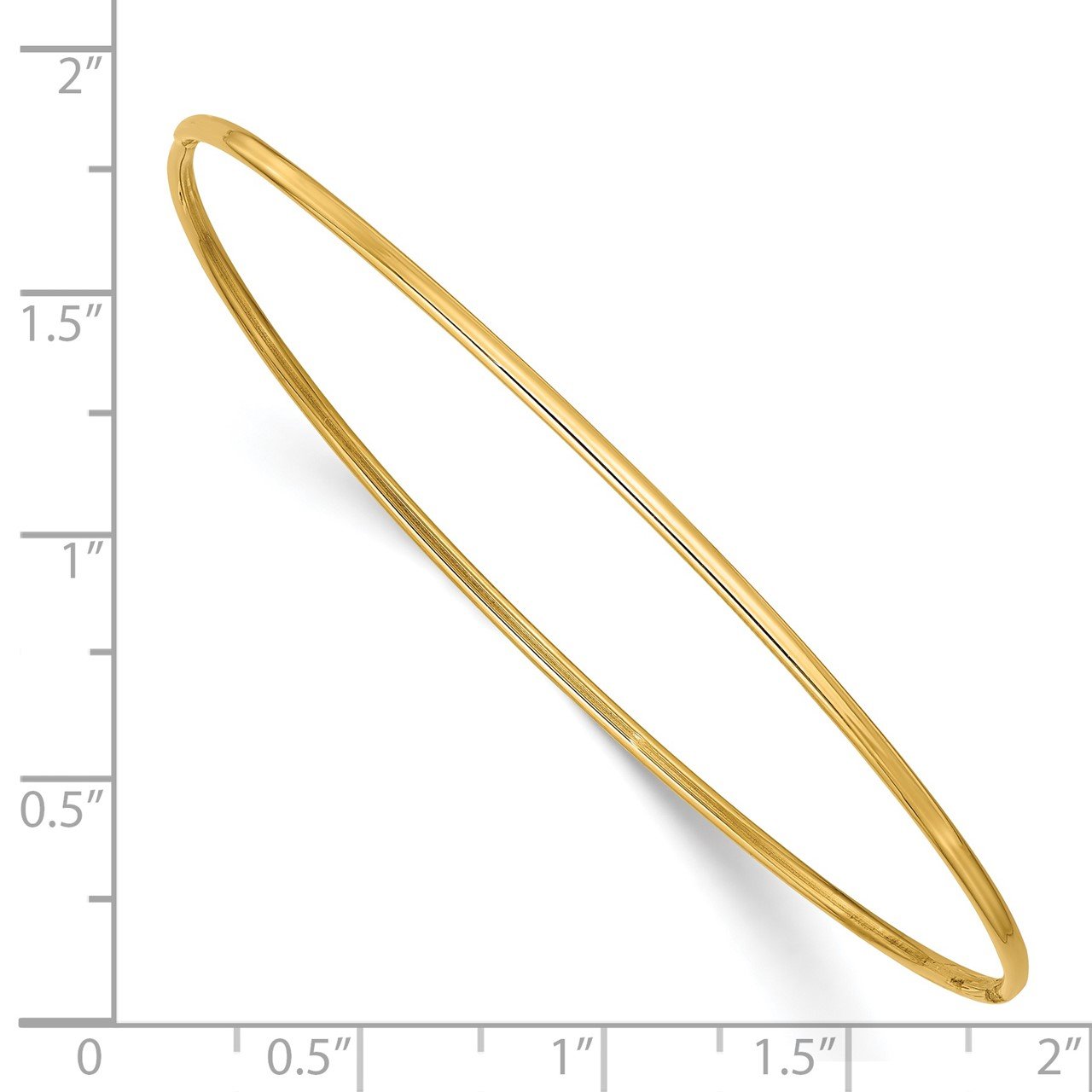 14k 1.5mm Polished Slip-on Bangle Bracelet-2